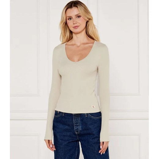 Calvin Klein Jeans Bluzka | Slim Fit ze sklepu Gomez Fashion Store w kategorii Bluzki damskie - zdjęcie 184323640