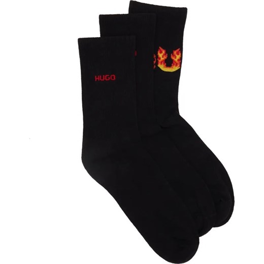 Hugo Bodywear Skarpety 3-pack QS RIB FLAMES ze sklepu Gomez Fashion Store w kategorii Skarpetki męskie - zdjęcie 184323694