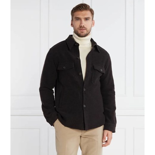 Oscar Jacobson Koszula Maverick Jacket | Regular Fit | z dodatkiem wełny ze sklepu Gomez Fashion Store w kategorii Koszule męskie - zdjęcie 184323742