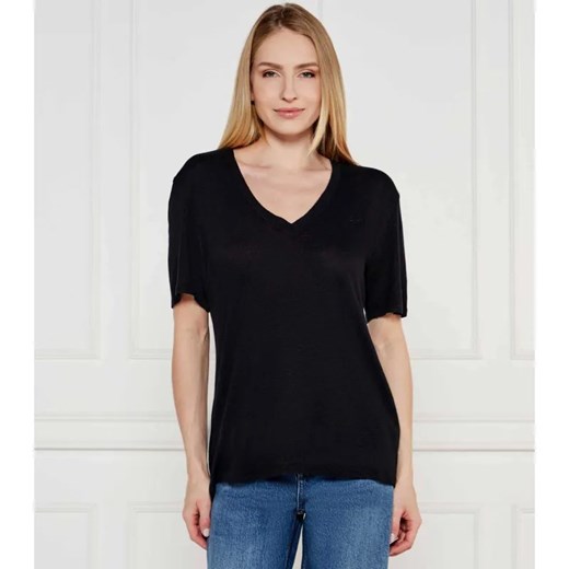 BOSS ORANGE Lniany t-shirt C_Ela_1 | Regular Fit ze sklepu Gomez Fashion Store w kategorii Bluzki damskie - zdjęcie 184323792