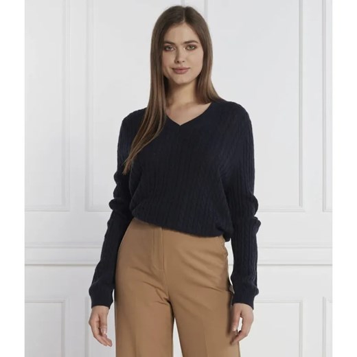 Tommy Hilfiger Wełniany sweter SOFT CABLE | Regular Fit ze sklepu Gomez Fashion Store w kategorii Swetry damskie - zdjęcie 184323800