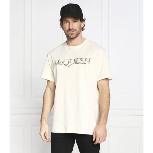 Alexander McQueen T-shirt LOGO EMB | Regular Fit ze sklepu Gomez Fashion Store w kategorii T-shirty męskie - zdjęcie 184323942