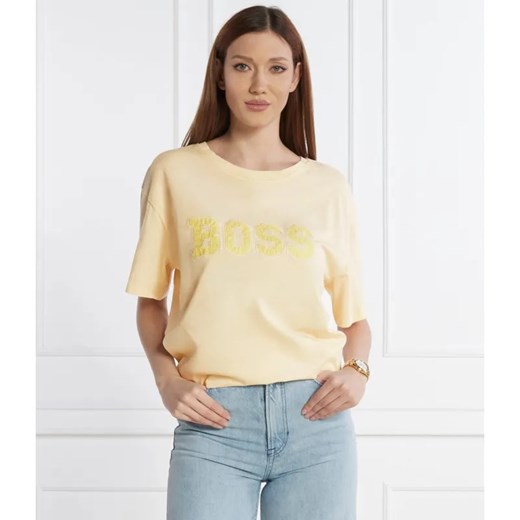 BOSS ORANGE T-shirt | Relaxed fit ze sklepu Gomez Fashion Store w kategorii Bluzki damskie - zdjęcie 184324104
