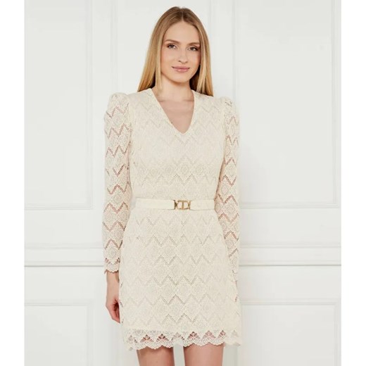 TWINSET Koronkowa sukienka z paskiem ze sklepu Gomez Fashion Store w kategorii Sukienki - zdjęcie 184324143
