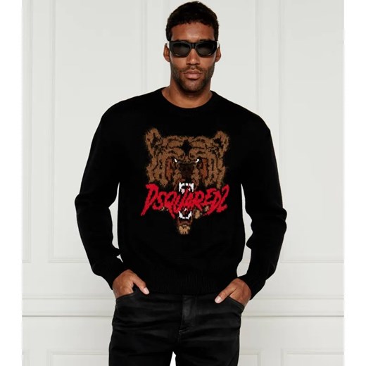 Dsquared2 Wełniany sweter | Slim Fit ze sklepu Gomez Fashion Store w kategorii Swetry męskie - zdjęcie 184324264