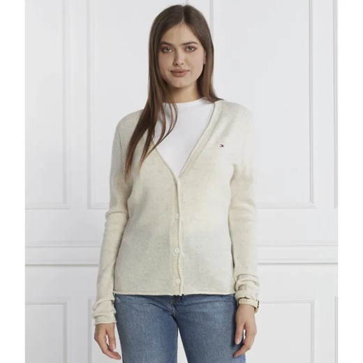 Tommy Hilfiger Wełniany kardigan | Regular Fit ze sklepu Gomez Fashion Store w kategorii Swetry damskie - zdjęcie 184324431