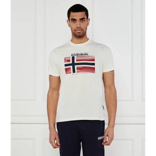 Napapijri T-shirt Lari | Relaxed fit ze sklepu Gomez Fashion Store w kategorii T-shirty męskie - zdjęcie 184324472