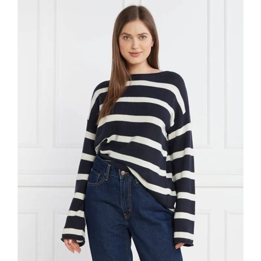 Tommy Hilfiger Wełniany sweter BOAT-NK | Relaxed fit ze sklepu Gomez Fashion Store w kategorii Swetry damskie - zdjęcie 184324600