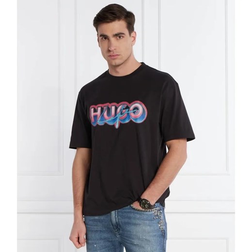 Hugo Blue T-shirt Nillumi | Regular Fit ze sklepu Gomez Fashion Store w kategorii T-shirty męskie - zdjęcie 184324633