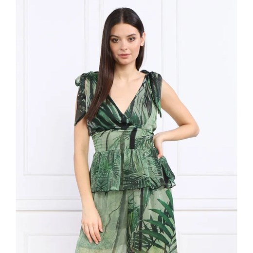 GUESS Bluzka | Regular Fit | z dodatkiem jedwabiu ze sklepu Gomez Fashion Store w kategorii Bluzki damskie - zdjęcie 184324634