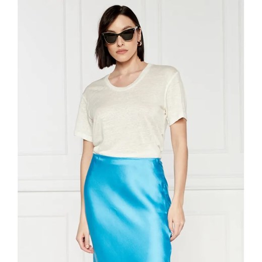 Samsøe Samsøe Lniany t-shirt sakayla | Regular Fit ze sklepu Gomez Fashion Store w kategorii Bluzki damskie - zdjęcie 184324781