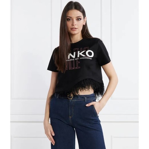 Pinko T-shirt | Cropped Fit ze sklepu Gomez Fashion Store w kategorii Bluzki damskie - zdjęcie 184324972