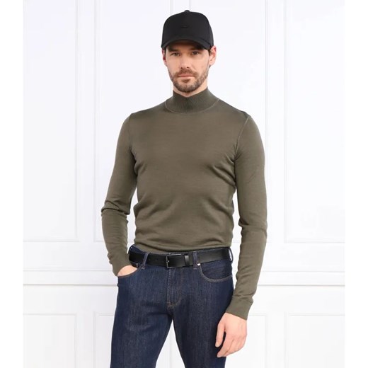 BOSS BLACK Wełniany sweter Lodiego | Regular Fit | z dodatkiem jedwabiu ze sklepu Gomez Fashion Store w kategorii Swetry męskie - zdjęcie 184324991