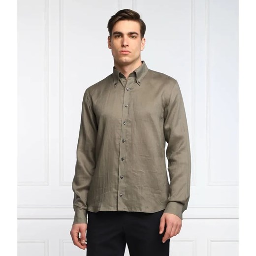 Oscar Jacobson Lniana koszula Harry 3 | Slim Fit ze sklepu Gomez Fashion Store w kategorii Koszule męskie - zdjęcie 184325062