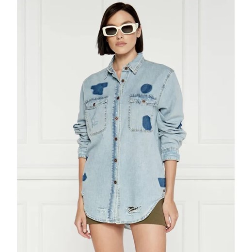 One Teaspoon Jeansowa koszula HENDRIXE | Oversize fit ze sklepu Gomez Fashion Store w kategorii Koszule damskie - zdjęcie 184325221