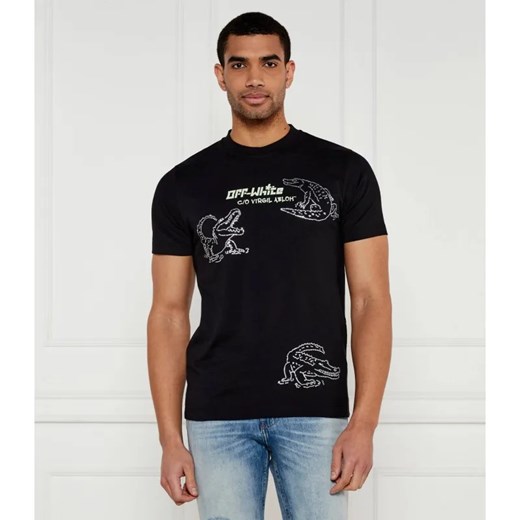 OFF-WHITE T-shirt PARADIS | Slim Fit ze sklepu Gomez Fashion Store w kategorii T-shirty męskie - zdjęcie 184325282