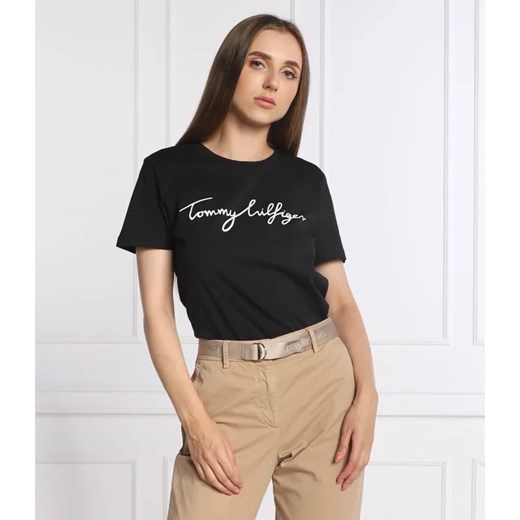 Tommy Hilfiger T-shirt | Regular Fit ze sklepu Gomez Fashion Store w kategorii Bluzki damskie - zdjęcie 184325323
