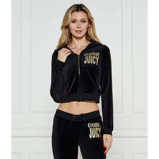 Juicy Couture Bluza Robyn Bamboo Velour Heritage | Cropped Fit ze sklepu Gomez Fashion Store w kategorii Bluzy damskie - zdjęcie 184325562
