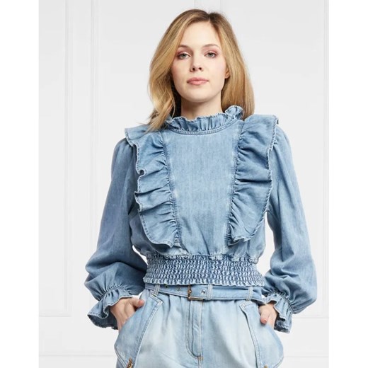 Pinko Bluzka TURBATA | Cropped Fit | denim ze sklepu Gomez Fashion Store w kategorii Bluzki damskie - zdjęcie 184325613