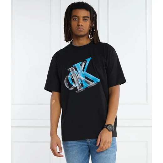 Calvin Klein Jeans T-shirt 3D META MONOGRAM | Classic fit ze sklepu Gomez Fashion Store w kategorii T-shirty męskie - zdjęcie 184325823
