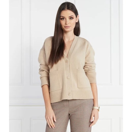 Tommy Hilfiger Kardigan | Relaxed fit | z dodatkiem wełny ze sklepu Gomez Fashion Store w kategorii Swetry damskie - zdjęcie 184326013