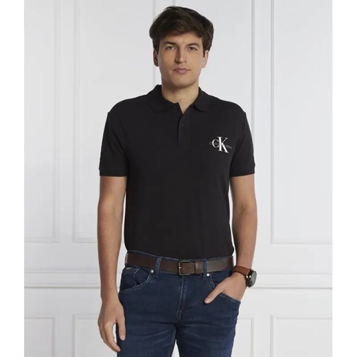 Calvin Klein Jeans Polo MONOLOGO | Regular Fit ze sklepu Gomez Fashion Store w kategorii T-shirty męskie - zdjęcie 184326043