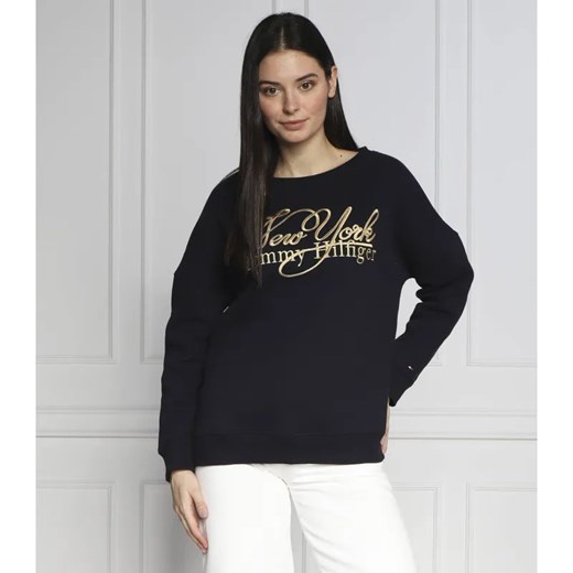 Tommy Hilfiger Bluza NY METALLIC | Regular Fit ze sklepu Gomez Fashion Store w kategorii Bluzy damskie - zdjęcie 184326081
