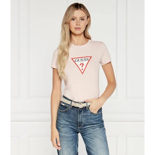 Guess Jeans T-shirt ICONIC | Slim Fit ze sklepu Gomez Fashion Store w kategorii Bluzki damskie - zdjęcie 184326214