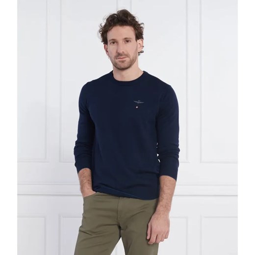 Aeronautica Militare Wełniany sweter | Regular Fit ze sklepu Gomez Fashion Store w kategorii Swetry męskie - zdjęcie 184326594