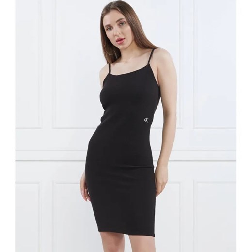 Calvin Klein Jeans Sukienka SLUB RIB STRAPPY ze sklepu Gomez Fashion Store w kategorii Sukienki - zdjęcie 184326673