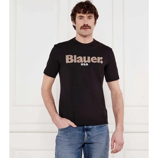 BLAUER T-shirt ERNST | Regular Fit ze sklepu Gomez Fashion Store w kategorii T-shirty męskie - zdjęcie 184326824