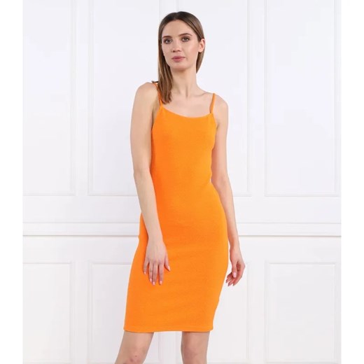 Calvin Klein Jeans Sukienka SLUB RIB STRAPPY | Slim Fit ze sklepu Gomez Fashion Store w kategorii Sukienki - zdjęcie 184326921