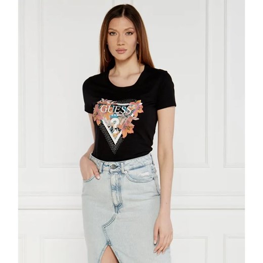 GUESS T-shirt Flowers | Regular Fit ze sklepu Gomez Fashion Store w kategorii Bluzki damskie - zdjęcie 184327080
