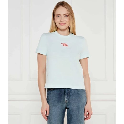 Calvin Klein Jeans T-shirt | Regular Fit ze sklepu Gomez Fashion Store w kategorii Bluzki damskie - zdjęcie 184327474