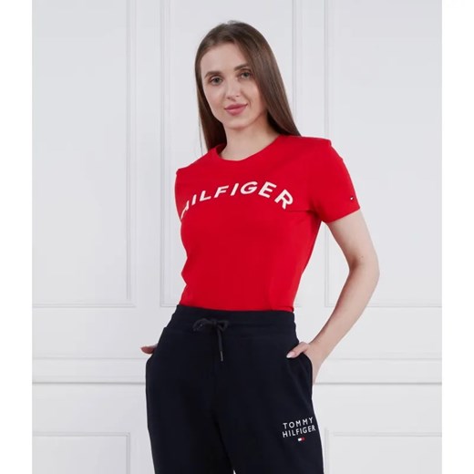 Tommy Hilfiger T-shirt | Regular Fit ze sklepu Gomez Fashion Store w kategorii Bluzki damskie - zdjęcie 184327752