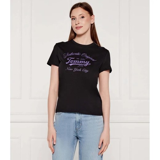 Tommy Jeans T-shirt | Regular Fit ze sklepu Gomez Fashion Store w kategorii Bluzki damskie - zdjęcie 184327840