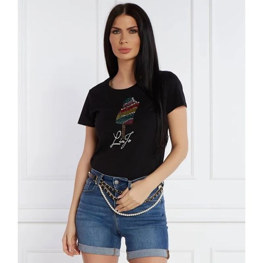 Liu Jo T-shirt | Slim Fit ze sklepu Gomez Fashion Store w kategorii Bluzki damskie - zdjęcie 184328033