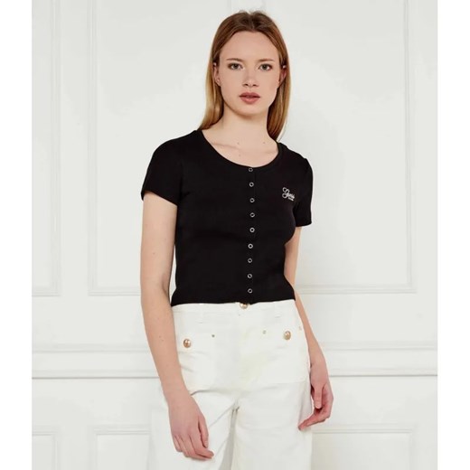 Guess Jeans Bluzka SNAP EMBRO | Cropped Fit ze sklepu Gomez Fashion Store w kategorii Bluzki damskie - zdjęcie 184328091