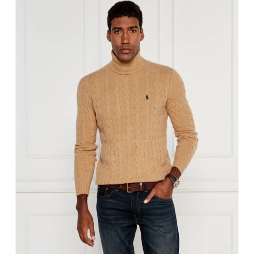 POLO RALPH LAUREN Wełniany golf | Slim Fit | z dodatkiem kaszmiru ze sklepu Gomez Fashion Store w kategorii Swetry męskie - zdjęcie 184328423