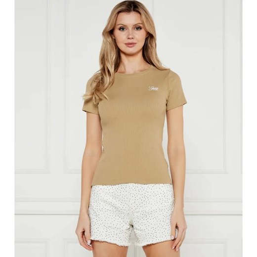 Guess Jeans T-shirt EMBRO | Slim Fit ze sklepu Gomez Fashion Store w kategorii Bluzki damskie - zdjęcie 184328433