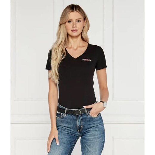 Guess Jeans T-shirt AMERICA | Slim Fit ze sklepu Gomez Fashion Store w kategorii Bluzki damskie - zdjęcie 184328471
