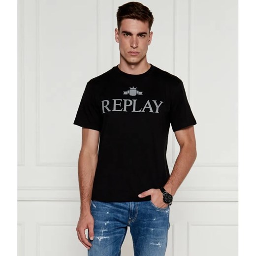 Replay T-shirt | Regular Fit ze sklepu Gomez Fashion Store w kategorii T-shirty męskie - zdjęcie 184328501
