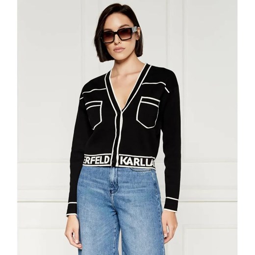 Karl Lagerfeld Kardigan | Regular Fit | z dodatkiem wełny ze sklepu Gomez Fashion Store w kategorii Swetry damskie - zdjęcie 184328544