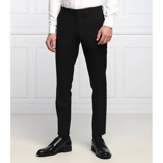 Oscar Jacobson Wełniane spodnie Denz | Slim Fit ze sklepu Gomez Fashion Store w kategorii Spodnie męskie - zdjęcie 184328573