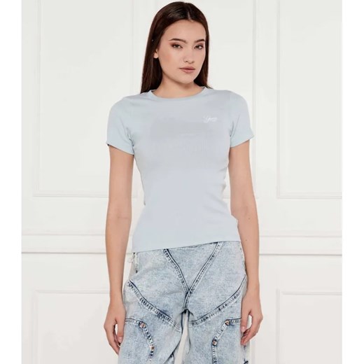 Guess Jeans T-shirt EMBRO | Slim Fit ze sklepu Gomez Fashion Store w kategorii Bluzki damskie - zdjęcie 184328773