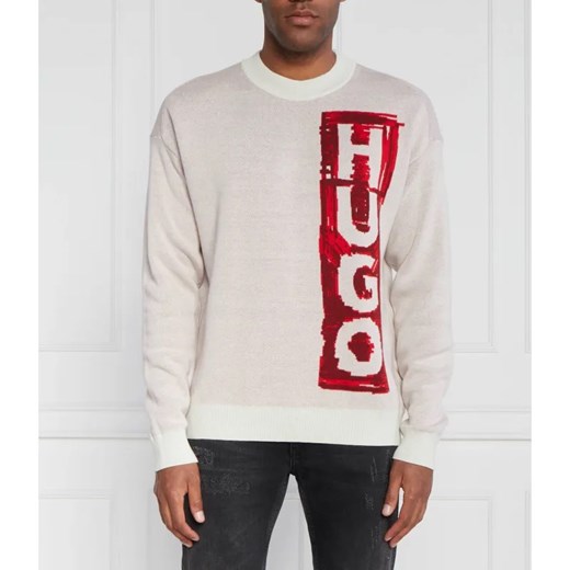 HUGO Sweter Sohugoh | Regular Fit | z dodatkiem wełny ze sklepu Gomez Fashion Store w kategorii Swetry męskie - zdjęcie 184329014
