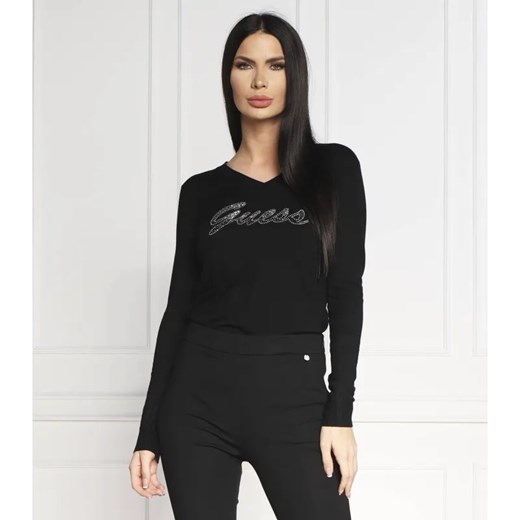 GUESS Sweter PASCALE VN LS | Regular Fit Guess S okazja Gomez Fashion Store