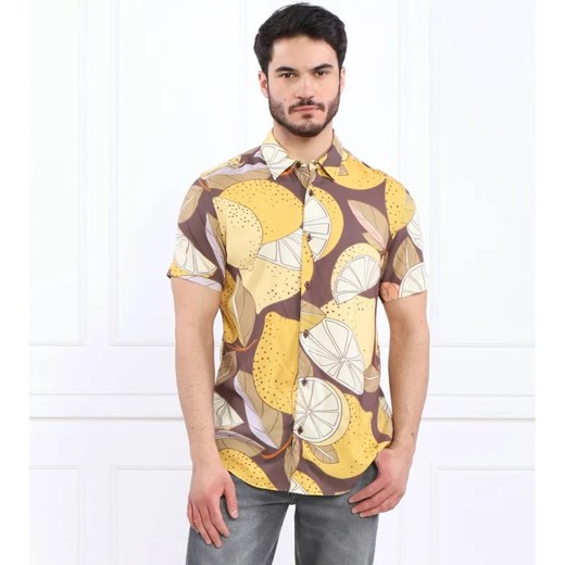 GUESS Koszula SS ECO RAYON LEMON P | Slim Fit ze sklepu Gomez Fashion Store w kategorii Koszule męskie - zdjęcie 184329334