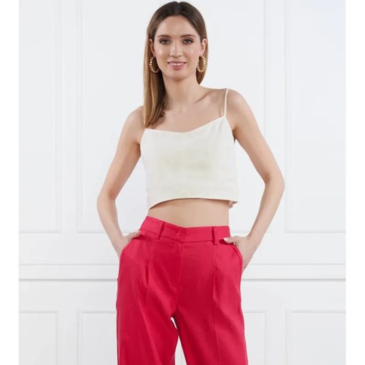 MAX&Co. Lniany top MARISOL | Cropped Fit ze sklepu Gomez Fashion Store w kategorii Bluzki damskie - zdjęcie 184329442