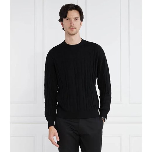 Emporio Armani Wełniany sweter | Regular Fit ze sklepu Gomez Fashion Store w kategorii Swetry męskie - zdjęcie 184329534